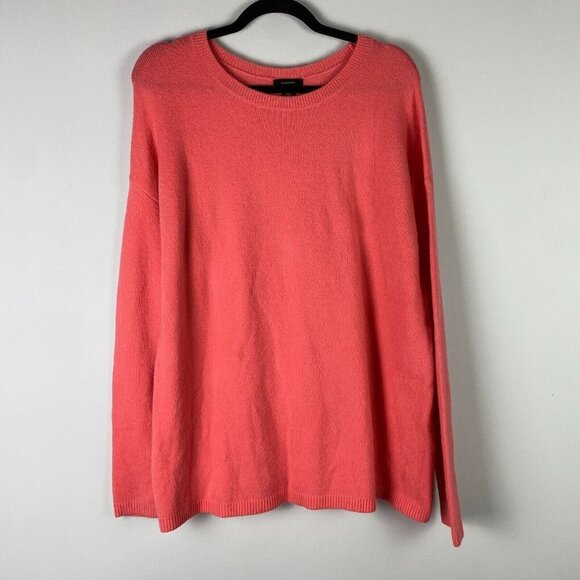 Halogen Sweater Womens 1X Bows on Back Coral Knit Pullover - Picture 1 of 10